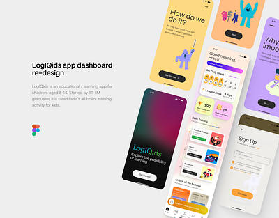 LogIQids app dashboard re-design product design redesign ui