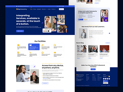 Interpreting Services landing page design branding dailyui design graphic design interpreting interpreting services landing page sajjad services ui ux web webdesigner website design