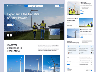 SunVolt - Renewable Energy Landing Page design design uiux energy house website design energy website design figma design oripio power website product design renewable energy website design renewable rnergy landing page renewable website solar company website solar landing page solar panel template solar panel website solar power top design ux designer webdesign website design