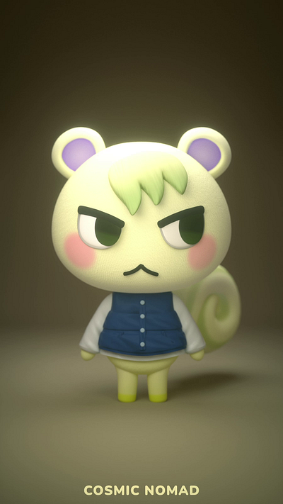 3D Modeling I Marshal of Animal Crossing🐹 3d 3dart 3dcharacter 3dmodeling animal animalcrossing animation branding character design illustration marshal squirrel