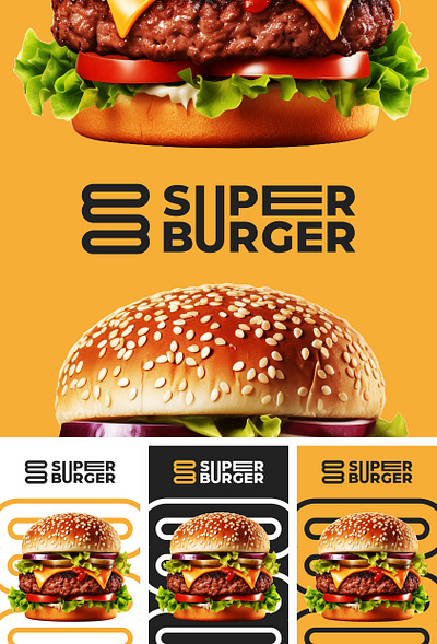 Super Burger Logo Concept branding burger food graphic design logo logodesign poster