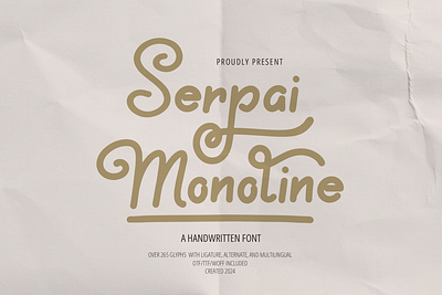 Serpai Monoline | Handwritten Font graduation