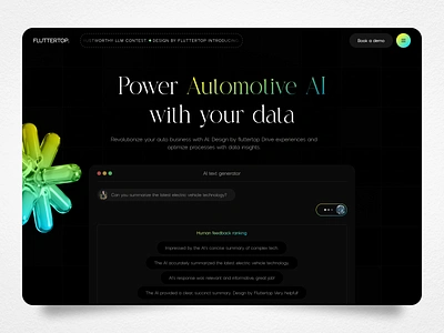 AI Website UI Design for Automotives ai ai web design ai website artificial intelligence automotives booking car car car service center cars design driving fluttertop hero section landing page landing page for car service spair parts uiuxlabs web design website concept website design