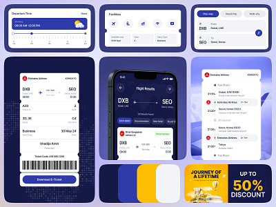 Flight Booking App Design - A Seamless Travel Experience airlineapp appdesign bookingsystem cleaninterface digitaldesign flightsearch interactivedesign journeyplanner minimalui mobiledesigninspiration modernappui responsivedesign ticketbookingapp traveltech traveluxdesign