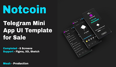 Notcoin-Inspired Telegram Mini App UI Template for Sale moderndesign ui