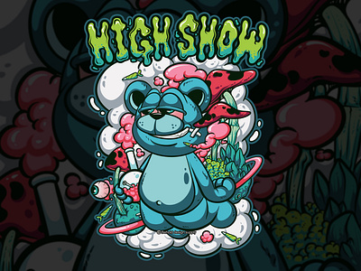 HIGH SHOW - artwork art artwork branding cartoon clothing design illustration logo merch