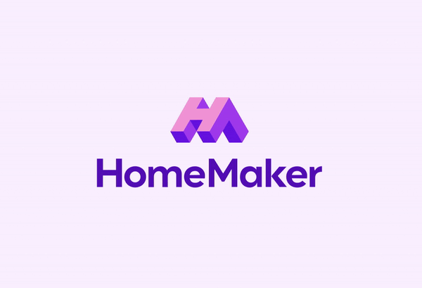 HomeMaker Logo Design - Animated 3d branding construction custom design geometric logo h logo icon isometric letter h letter m logo logo design logodesign logotype m logo minimal monogram simple logo symbol