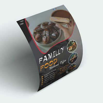 Food flyer graphic design logo ui