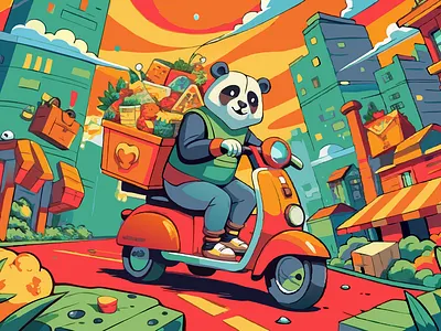 Pando Delivery! graphic design illustration vector