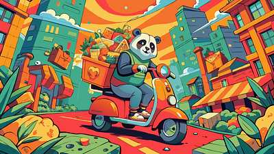 Pando Delivery! graphic design illustration vector