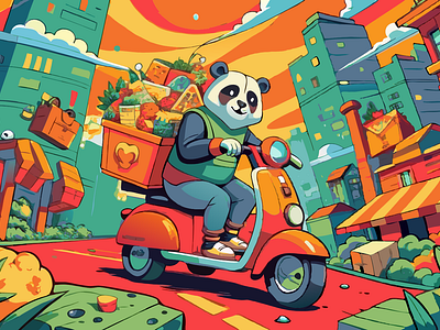 Pando Delivery! graphic design illustration vector