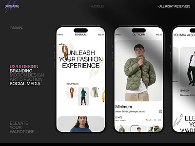 Minimum – Ecommerce Responsive Website Redesign 3d animation branding cart checkout design ecommerce product resimpl responsive shop shopping store ui woocommerce