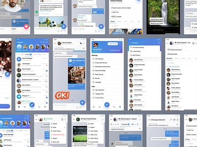 Telegram Redesign - Part 2 app app design blue blue gradient channel chat group mesh gradient message messanger minimal product product design profile telegram ui uidesign visual design