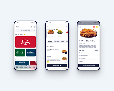 Happy Delivery - Food Delivery App Redesign. delivery app food app food delivery food delivery app ios app ios ui ios ux iphone app meal delivery mobile app product design restaurant app restaurant delivery restaurant menu ux design