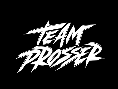 Team Prosser calligraphy design font lettering logo logotype typography vector