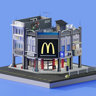 Arcade in Guangzhou 3d blender design graphic design illustration