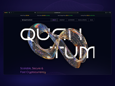 QuantumCoin - Landing Page Concept blockchain crypto crypto currency crypto exchange crypto wallet cryptocurrency design exchange homepage homepage design landing page platform product service site ui ux web web design website