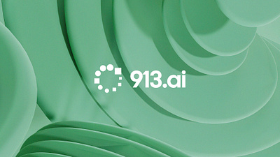 913.ai logo design and branding 913 ai ai agents ai builder artificial intelligence binary branding code geometry green icon letter logo smart tech timeless web3