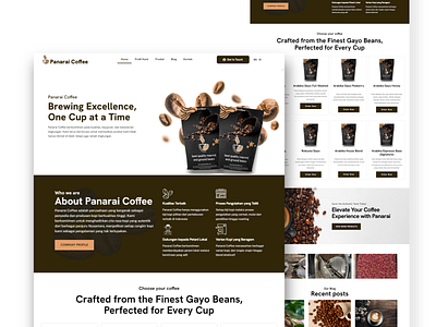 Panarai Coffee Website Design ☕ branding coffee degravestudio ui websites