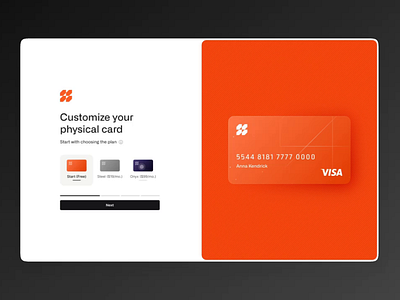 Debit / Credit card wizard builder 🧙🏽‍♂️ advanced ai ai design animation app builder card creator credit card finances form gallery motion design payment process saas startup stepper wizard