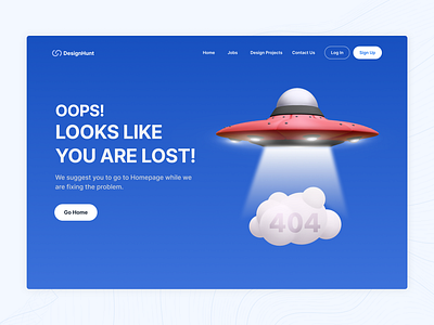 Daily UI #008 - 404 Page 404 page daily ui daily ui challenge error page error screen landing page user interface web page website design