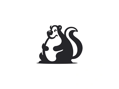 Cute chubby skunk Logo animal brand branding cartoon chubby cute for sale logo mark nagual design skunk