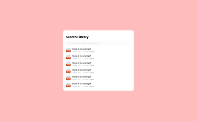 Search Library design logo ui