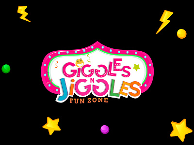 Giggles & Ziggles Fun Zone Logo Design @logodesign branding funzone graphicdesign logo vector