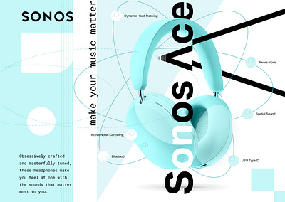 Sonos Ace - Concept Ad ad design graphic design illustration photo manipulation