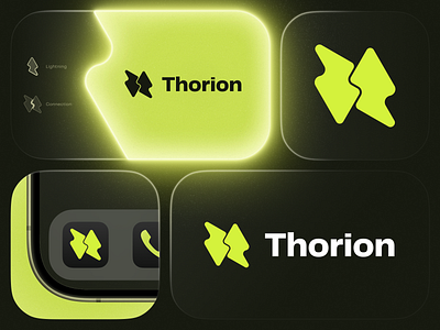 Thorion Logo Concept ai app design bank brand book brand design cleandesign crypto crypto branding defi energy fintech lightning logo logodesign logotype minimal saas ui visual identity web3