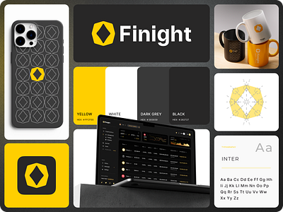 Finight Logo Design – Cryptocurrency & Gold Exchange branding graphic design logo visual identity