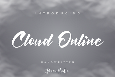 Cloud Online Handwritten Font branding brush calligraphy design font freefont graphic design handwritten illustration lettering logo typography vector