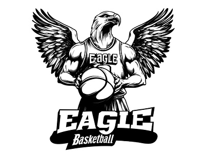 Eagle Basketball animation basketball branding design eagle graphic design illustration logo mascot shirts graphic tee design vector