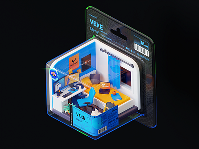 Veke NFT 3D Illustration 3d 3d illustration 3dillustration 3dmodeling art blender crypto art cryptoart designnft diorama illustration isometric nft nft digital illustrations nft room nftart nftcommunity render room rooms