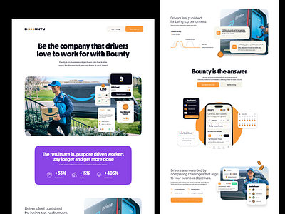 Drivers Website 2024 color creative delivery design landing smooth transportation ui ux web website