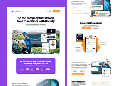 Drivers Website 2024 color creative delivery design landing smooth transportation ui ux web website