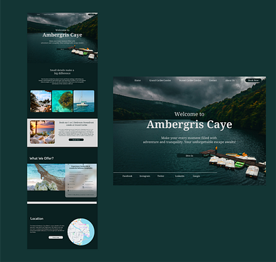 New UI/UX Project: Ambergris Caye Resort Website designinspiration graphic design resortwebsite ui uidesign userexperience uxdesign webdesign