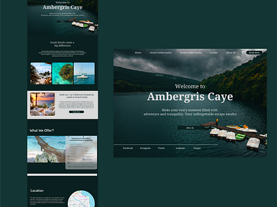 New UI/UX Project: Ambergris Caye Resort Website designinspiration graphic design resortwebsite ui uidesign userexperience uxdesign webdesign