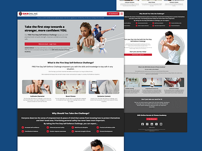 Explore Kajabi Website - GKR Karate branding funnel karate online exercises platform