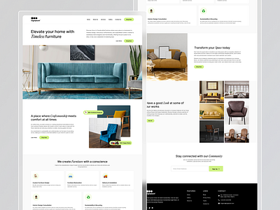 Furniture Website UI Design design landingpage ui uidesign uiux ux webdesign