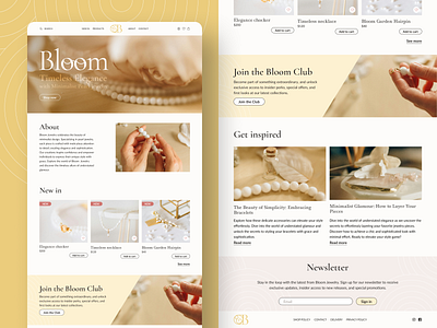 Bloom Jewelry Website brand branding elegant graphic design homepage jewelry landing page ui web design website