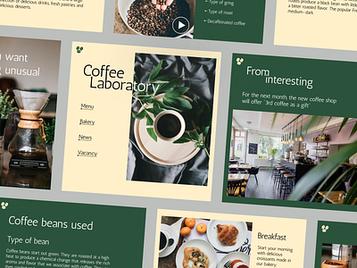 Cafe web banner banner branding cafe coffee design green ui web banner