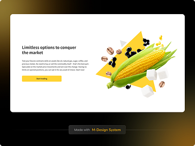 Forex Landing Page | M-Design System 3d commodity components crypto finance fintech forex graphic design landing landing page trading ui ui kit untitled ui web web 3 website