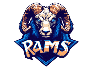 RAMS Head branding design graphic design head illustration logo mascot rams shirts graphic typography vector