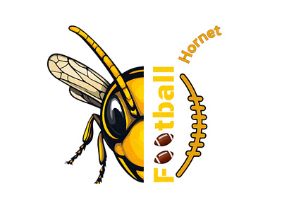 hornet football branding design football graphic design hornet illustration logo mascot shirts graphic sports typography vector yellow jacket