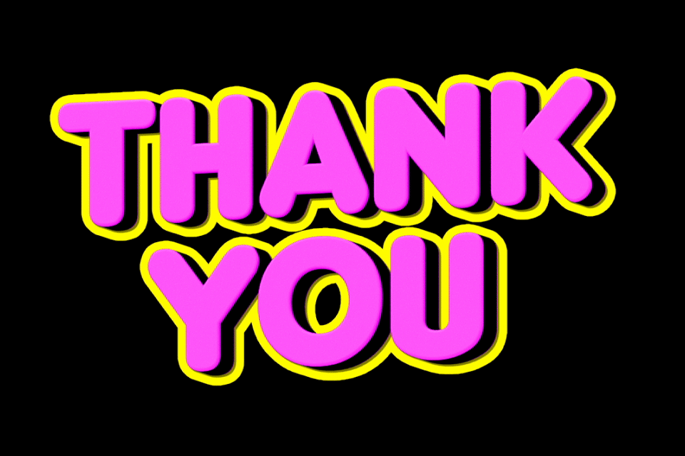 Thank you twinkle animation, animated sticker 3d abstract animation arnold branding cinema4d design illustration motion graphics pink stars sticker text thank you thanks typography