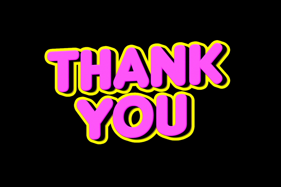 Thank you twinkle animation, animated sticker 3d abstract animation arnold branding cinema4d design illustration motion graphics pink stars sticker text thank you thanks typography