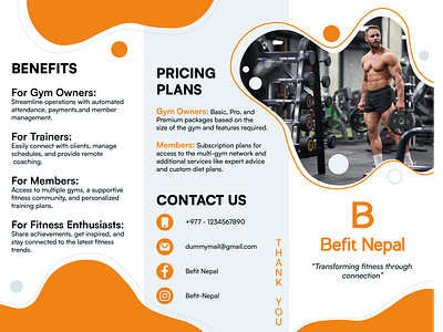 Brochure Design for Befit Nepal befitnepal befitnepalbrochure branding brochure design graphic design