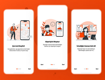 Seriden - Onboarding Screens - Mobile App design getir mobile order app product design take away ui yemeksepeti