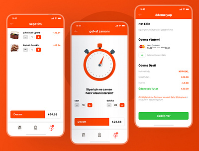 Seriden - Order Take Away Food Screens design getir mobile product design take away ui yemeksepeti